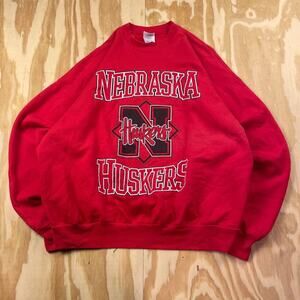 Vintage 90’s Nebraska Huskers Crewneck Sweatshirt – Hanes Tag – Men’s XXL